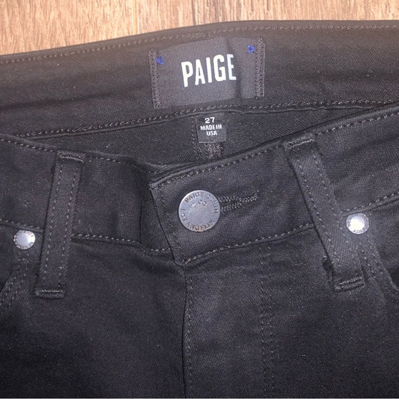 Women's Black PAIGE Highrise Ultra Jeans - Picture 2 of 9
